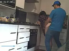 Spy camera captures my wife cheating with her boss in hidden creampie