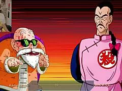 what if master roshi dominated with his monster cock in this hentai?