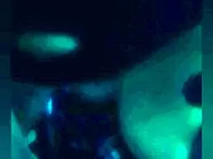 sharon gives her husband a deep throat blowjob, showing off her pierced nipples and sexy body.