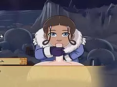 She gives a blowjob in Avatar cosplay, part 8.