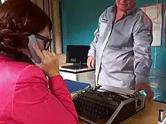 i can’t believe my boss fucked me in the office while i was on the phone, total domination!