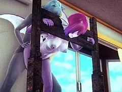 furry dragon gets fucked by tanuki in hentai anime