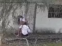 Caught With Paola Gurgel In Outdoor Backroom