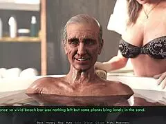 Wife and Stepmother AWAM 19B - Washing Old Gents in 3D HD Game.