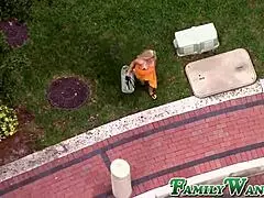 Tiny teen goldie rush rides pervy stepbro's cock cowgirl