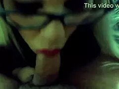 Blonde Deepthroat Blowjob With Cumshot In Retro Brazilian Scene