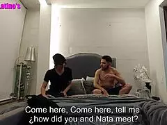 i watch my twink boyfriend natanael get fucked by hot roommate leo estebans and santiago