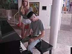 Horny Stepson Fucks Milf During Piano Practice