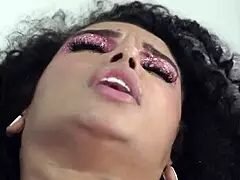 after the carnival party, ariella and capoeira give ass on the table with tattoos and cum