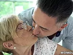 Kinky old chubby gilf Malya dominates young dong