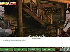 the witch gets bound and fucked in fiery bondage game