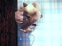 ladybug hentai 3d - cat noir fucks her through the wall in the park