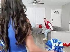 Found cheerleader stepmom for cheating fun 😏