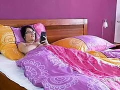 czech teen casey masturbates her small tits while fingering