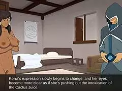 Cummy bender episode 8 shows cummy state with full korra fuck in lactating hentai game