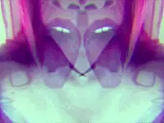 Nina Strange dances in lingerie on webcam.