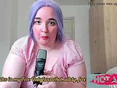 this chubby teen girl enjoys eating bubblegum in an asmr session with a relaxed vibe