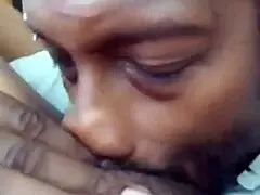 Ebony Amateur With Hairy Pussy Gives Close-Up Oral Sex And Cumshot