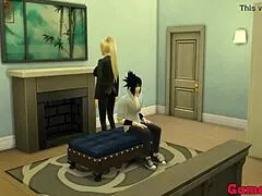 Sasuke fucks ino hard in the ass while sakura nearly catches them