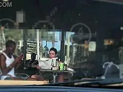 hubby films cheating wife upskirt flashing interracial affair outside cafe 😈