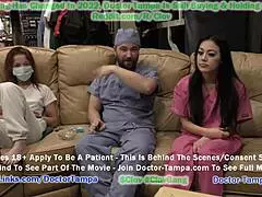 Feeling Thrilled as Doctor Tampa Guides Blaire Celeste Through Intimate Gyno Exam at Lunch Break.