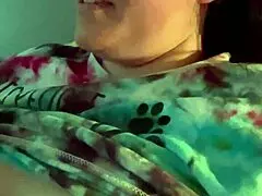 dirty talking wife smokes cigarette while teasing big tits and kissing slutty husband