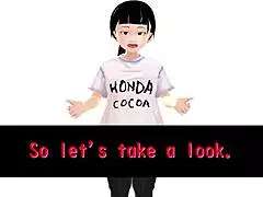 Honda Cocoa Anime Girl Introduces Herself In White Bikini!