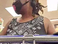 Hey guys, flashing in Walmart and ouch, my tittie hurts lol