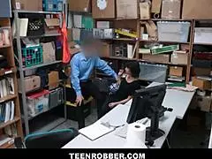 cute shoplifter penelope reed lets officer fuck her with monster cock to avoid charges 😏👮‍♂️