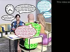 Addicted Wife Cuckolds And Humiliates Old Husband With Sexologist In 3D Office Fantasy