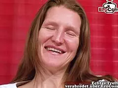 Chica alemana recogida en la calle pa' casting amateur atrevido