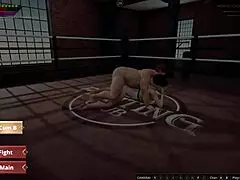 Natalia Battles Ethan in Naked 3D Wrestling Game