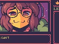 In the hentai game, she gets dominated by a monster cock outdoors at night