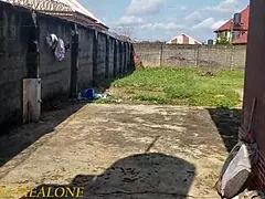 Chubby neighbors battle outdoors with big features part 1.