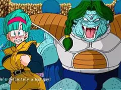 Busty anime girl Bulma gets creampied in wild adventure part 2.