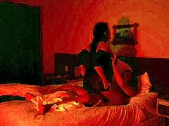 Watching a horror movie and giving him a surprise