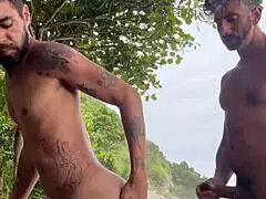 bareback gay fucking on african beach