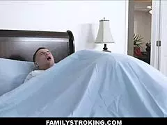 So, this skinny Latina teen Rachel Rivers with braces gets all hot for her stepbrother.