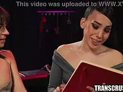 dominant shemale whips and fucks her female partner with intense passion