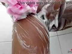 julia carioca cums on big john dildo since no cock!