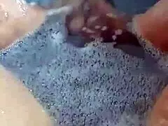 BBW flaunts fat pussy and feet in tub!