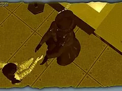 Bondage dance with bound moves