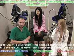 Alexandria wu undergoes gyno exam by student nurses in florida hospital.