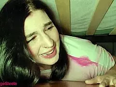 Roommate got stuck in bed, turned into cum dump for fun.