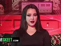 spending halloween with whitney wright in her creepy house for wild cosplay fun. teamskeet fans comment below.