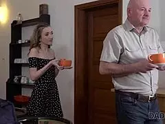 Daddy4k, lucky old man gets oral and bangs Jessi’s shaved tight pussy