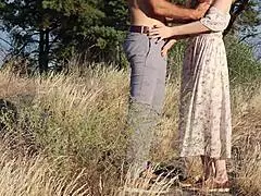 redhead babe ruda cat fucked outdoors on hot summer day