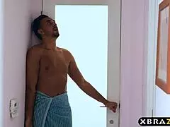 Stepdad walks in on teen stepdaughter masturbating