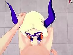 imagine yu takeyama delivering a super sexy rooftop blowjob in boku no hero