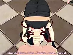 Yor Forger Gives Detailed Blowjob in POV Hentai Scene